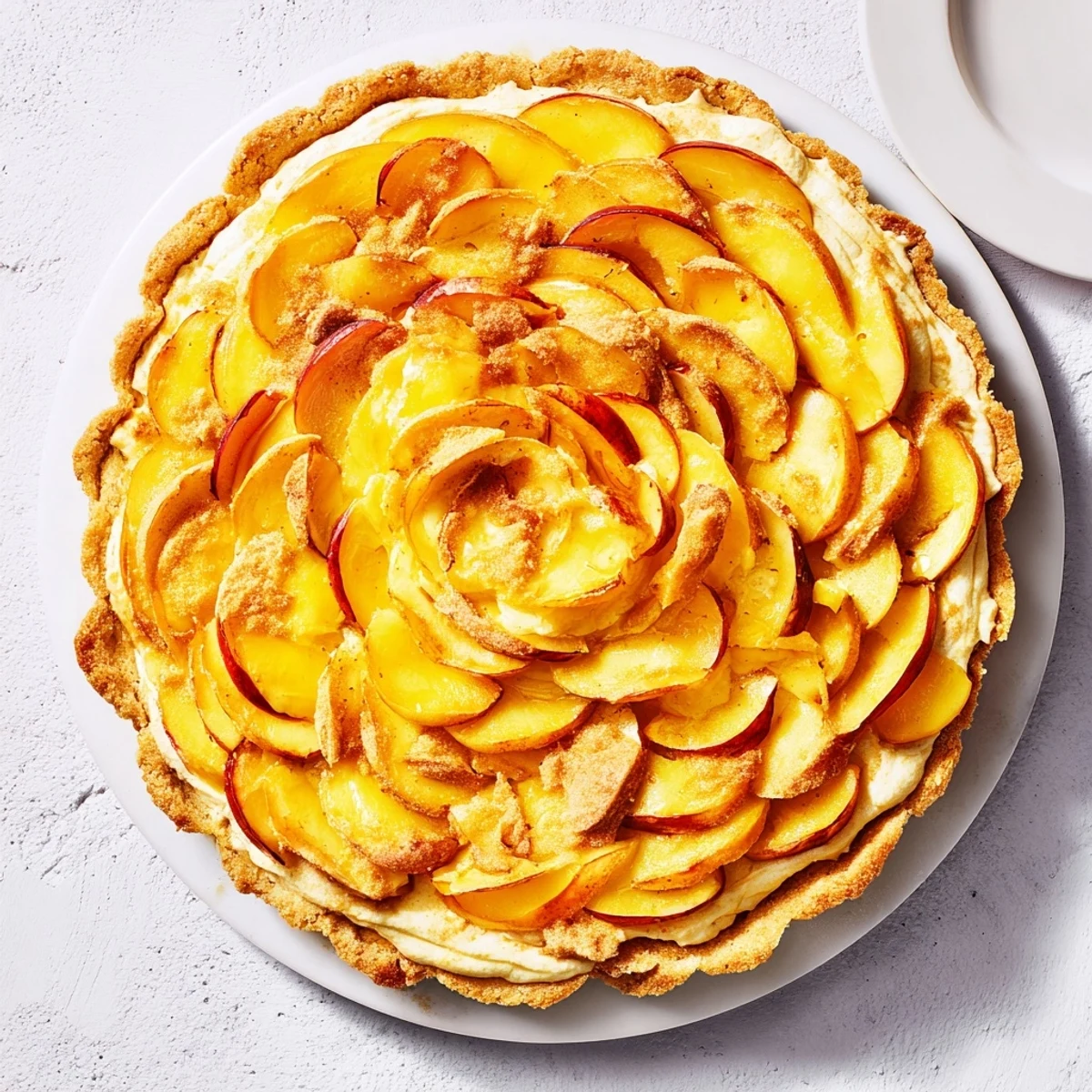 Rustic Peach Almond Tart