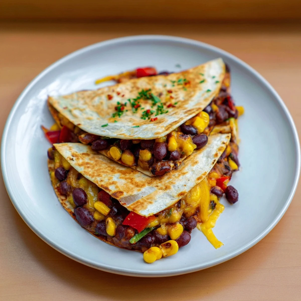 Quick Black Bean Corn Quesadillas
