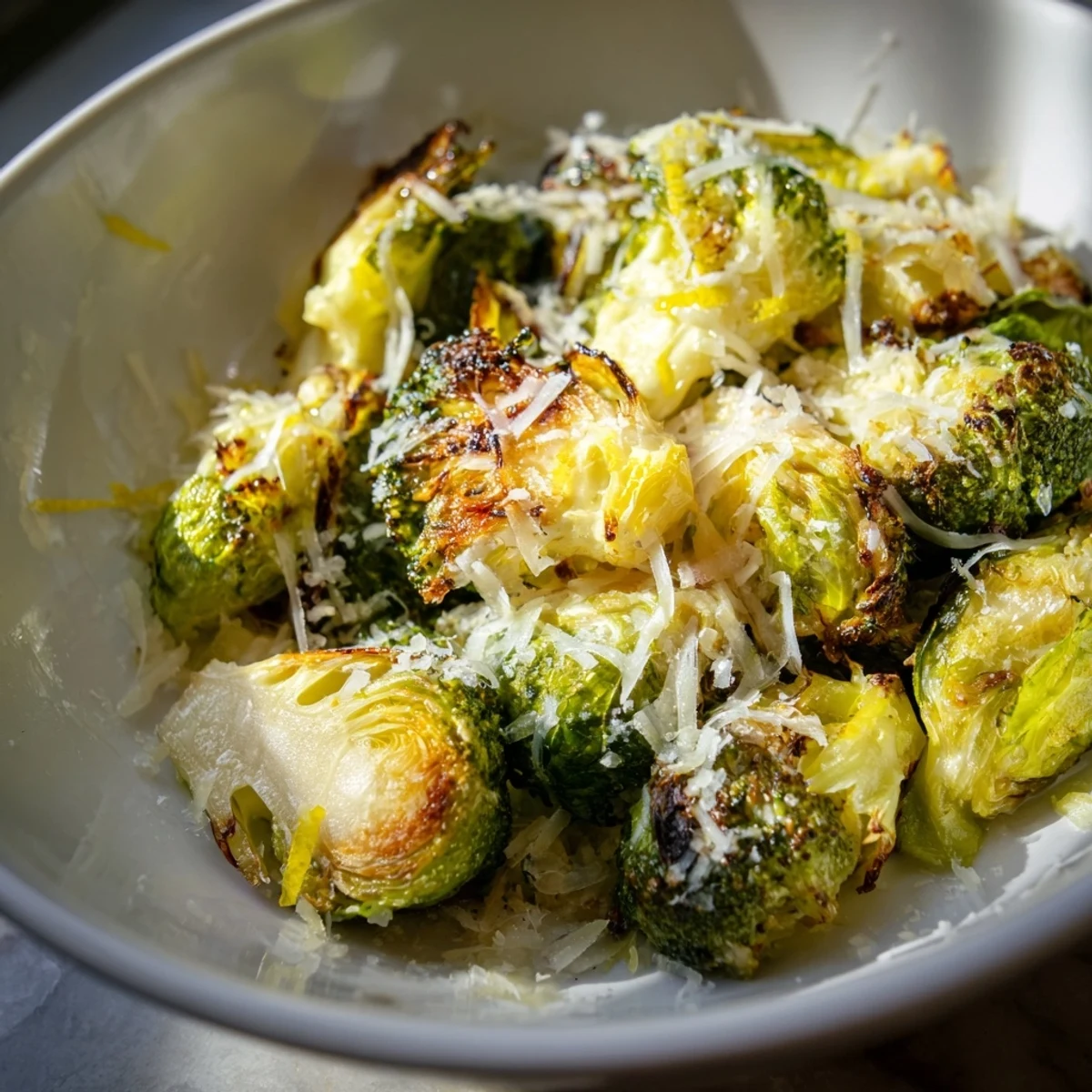 Enjoy this simple side: aromatic, tender Simple Garlic and Parmesan Roasted Broccoli, ready for serving alongside your favorite meal.