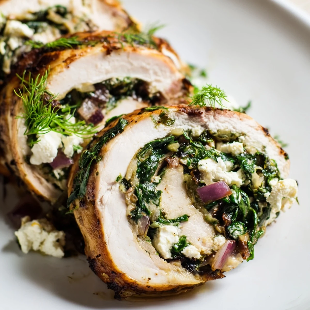 Freshly baked Spinach Feta Stuffed Chicken presents a Greek-inspired dinner with herb-infused filling.