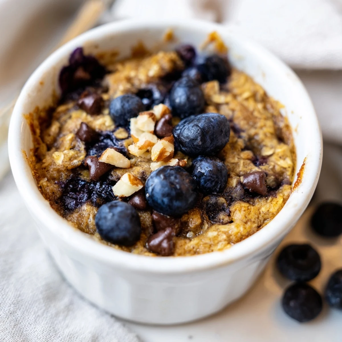 Delicious and easy blueberry baked oats, a perfect meal prep breakfast with a sweet, fruity flavor.