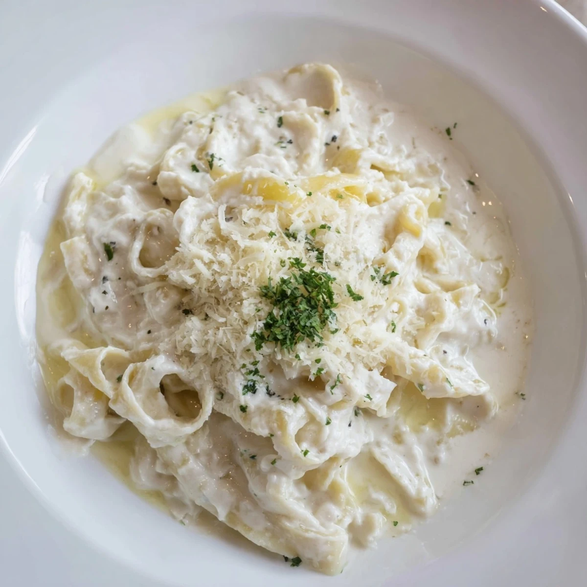 Quick and easy Pasta Alfredo Cottage Hack, a vegetarian dinner ready in under 30 minutes.