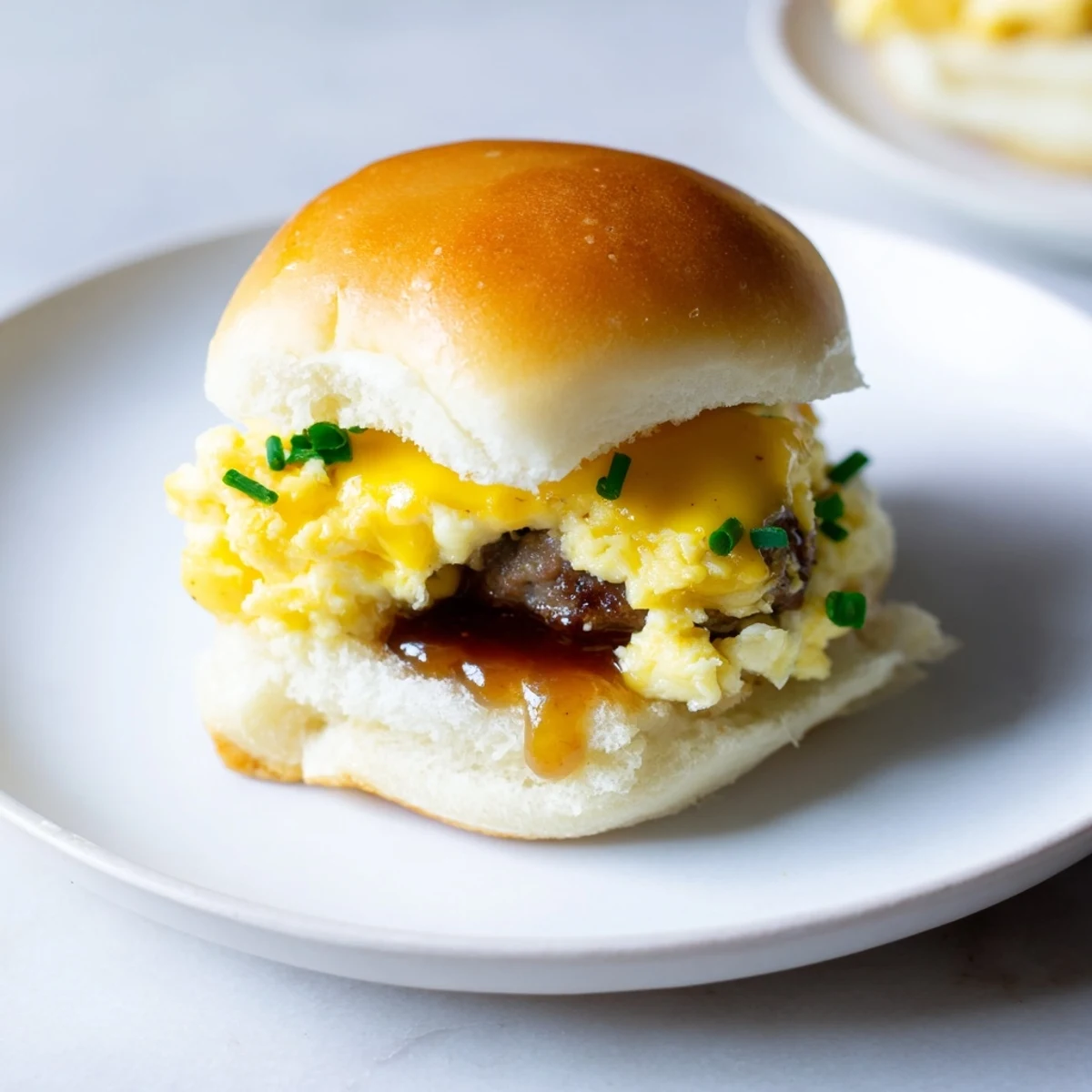 These fluffy Mini Breakfast Sliders offer a delightful blend of sweet maple and savory sausage.