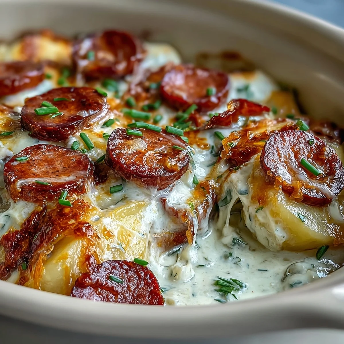 Slow cooker Crockpot Pierogi Casserole With Kielbasa features golden brown kielbasa slices and creamy pierogi straight from the crockpot. 