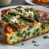 Spring Frittata Asparagus Peas Cheese