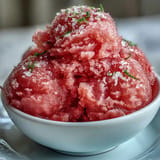 Creamy 3-ingredient watermelon sorbet blending smoothly for a perfect summer chill.