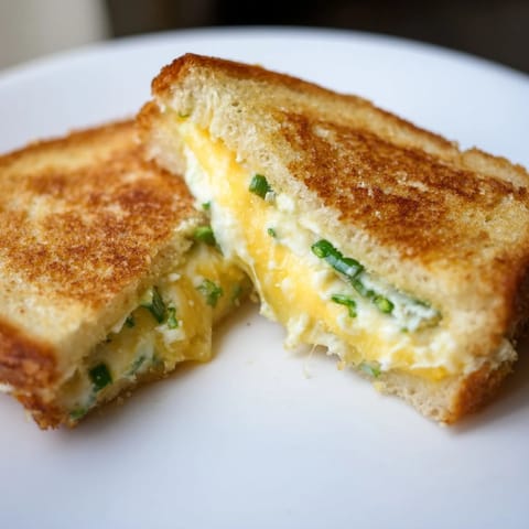 Fresh jalapeños and melted cheddar create a spicy, gooey, and golden-brown jalapeño popper grilled cheese sandwich, perfect for serving with tomato soup.