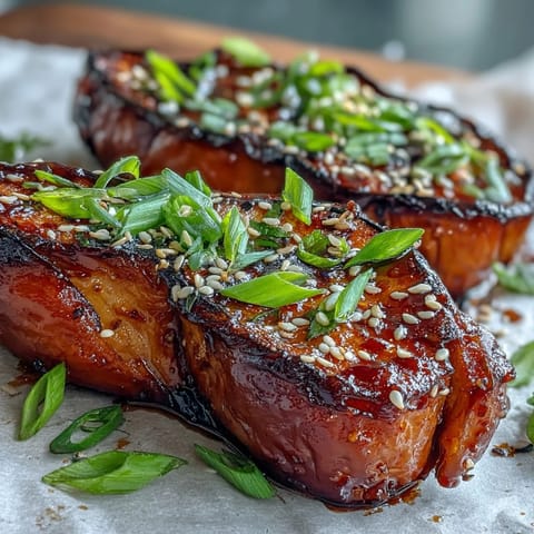 Miso glazed eggplant, tender and caramelized, a delicious vegetarian Japanese side dish.