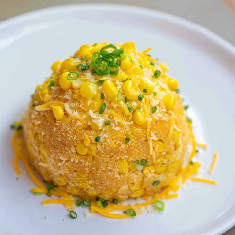 A close-up of freshly fried golden corn and cheddar fritters, with visible bits of corn.