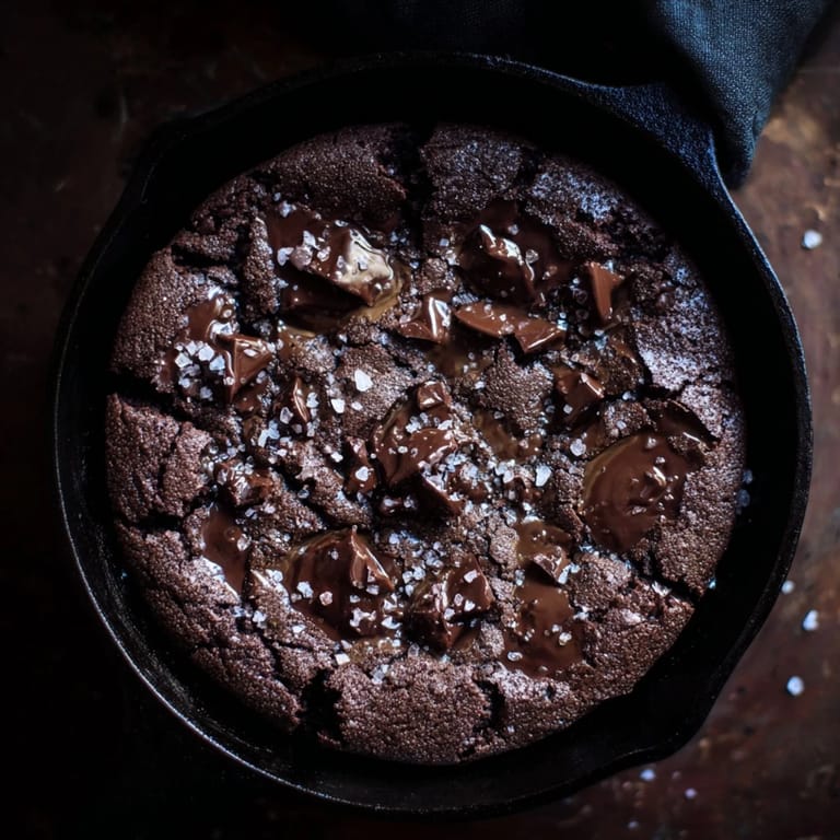 Imagine the aroma! This warm chocolate chunk skillet cookie is loaded with chocolate and baked to perfection.