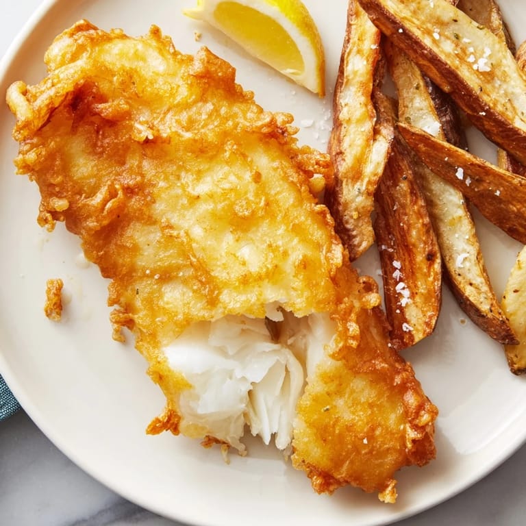Picture a plate of hot, flavorful British fish and chips, the perfectly fried fish and chips.