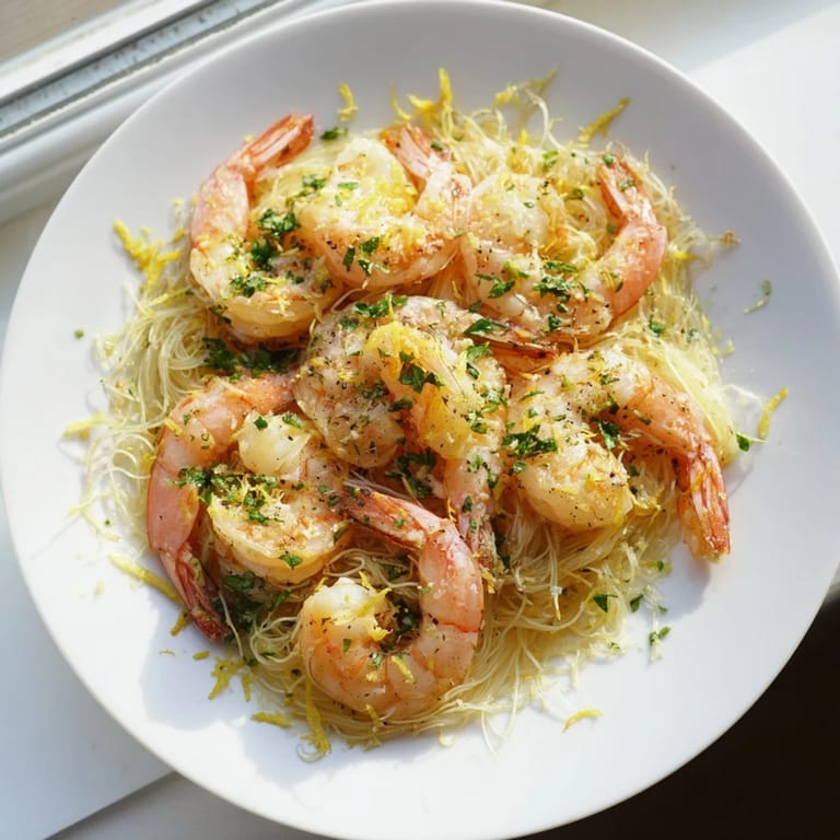 Fresh parsley garnishes this vibrant Italian-American main dish, served with lemon wedges for a bright, citrusy finish.  