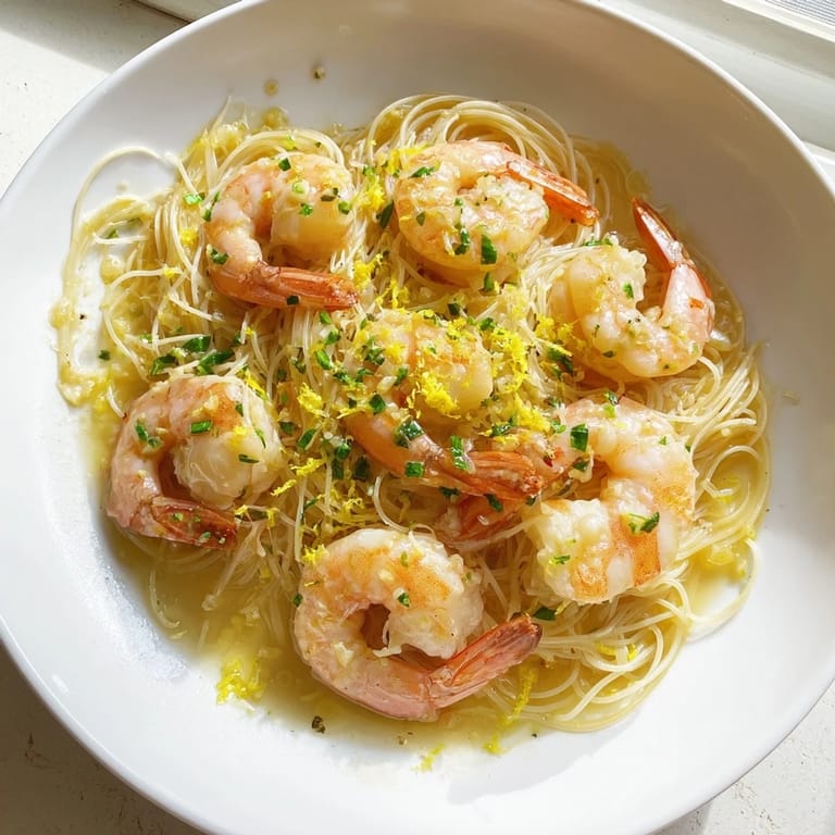 Perfect for a quick weeknight meal, this light yet satisfying pasta is plated for a beautiful, appetizing presentation.