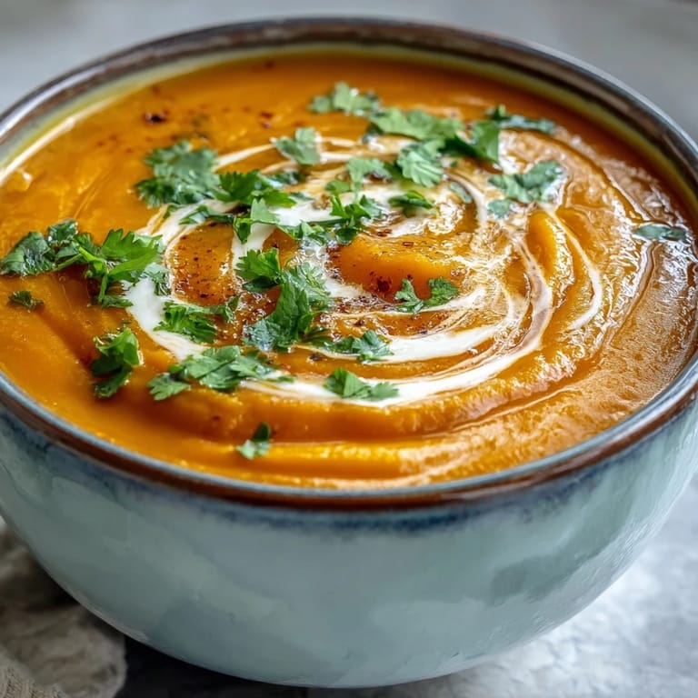 Flavorful Carrot Ginger Soup, boasting a bright orange hue and zesty aroma.