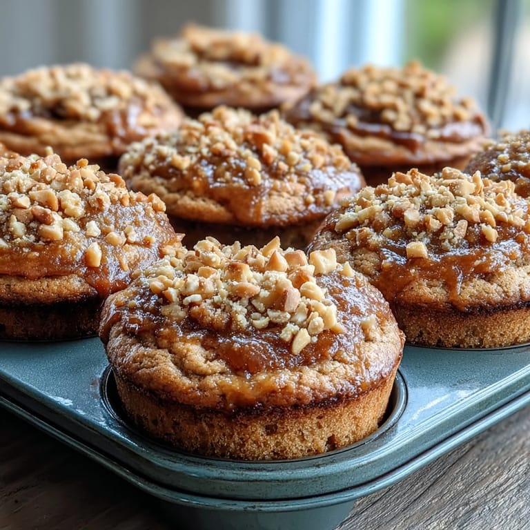 Freshly baked Peanut Butter and Guava Muffins cooling on a wire rack, ready to be served for breakfast or dessert.