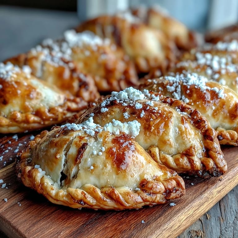 Flaky Guava and Cheese Empanadas resting on a wooden board beside guava paste