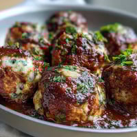 Housewarming Slow Cooker Meatballs in Marinara: Tender, juicy meatballs simmered in rich, herby marinara sauce for an easy, comforting appetizer.  