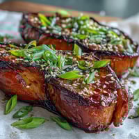 Miso glazed eggplant, tender and caramelized, a delicious vegetarian Japanese side dish.